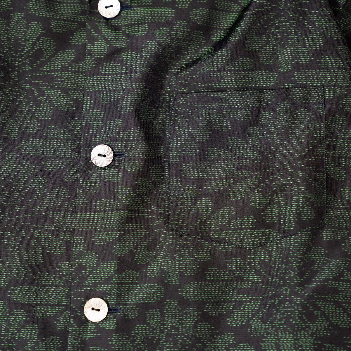 Kimono Aloha Shirt, Oshima Tsumugi, Size Unknown, CA116 (No Image)