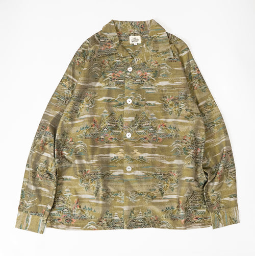 Kimono Aloha Shirt, Oshima Tsumugi, Size Unknown, CA116 (No Image)