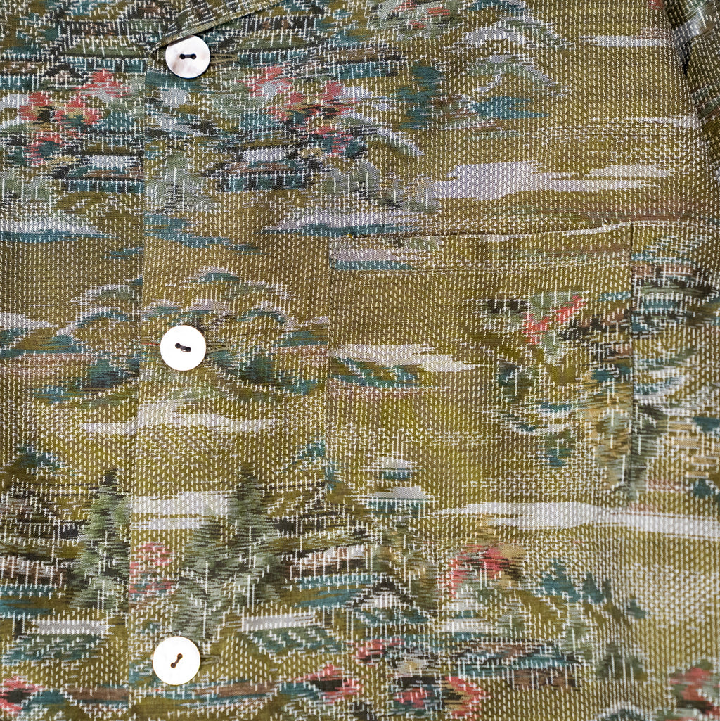 Kimono Aloha Shirt, Oshima Tsumugi, Size Unknown, CA116 (No Image)