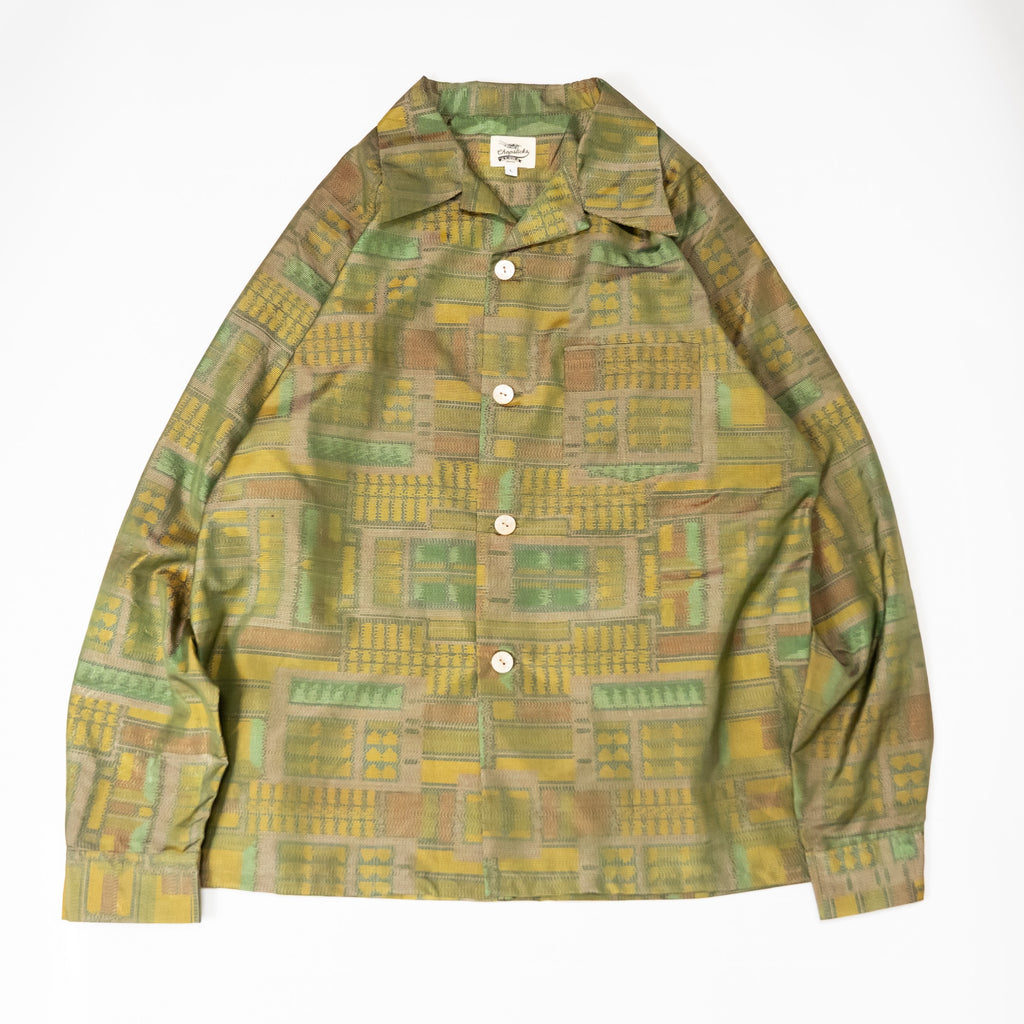 Kimono Aloha Shirt, Oshima Tsumugi, Size Unknown, CA116 (No Image)
