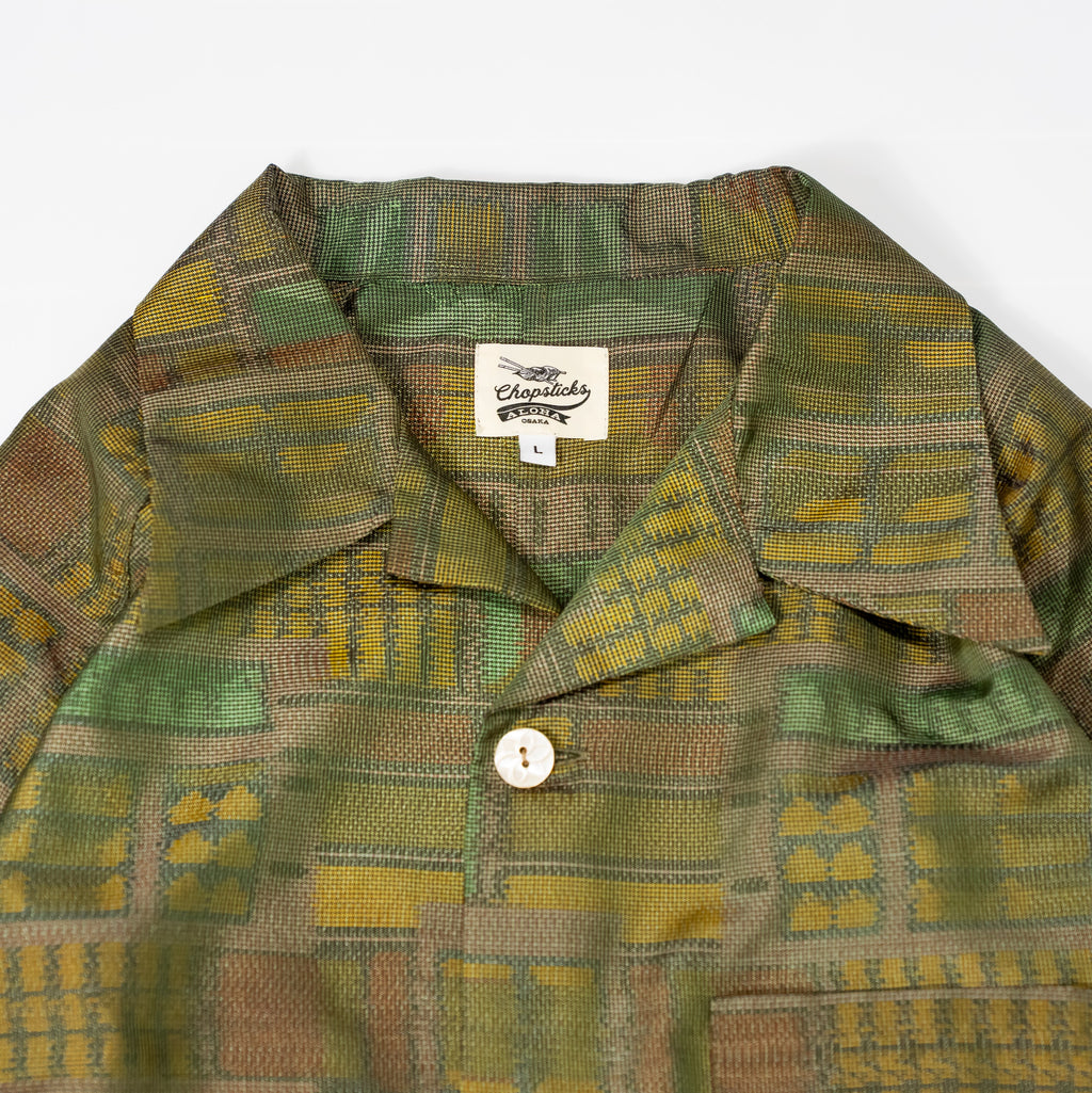 Kimono Aloha Shirt, Oshima Tsumugi, Size Unknown, CA116 (No Image)
