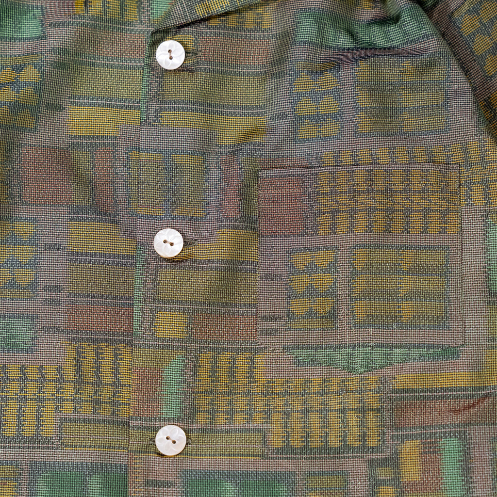 Kimono Aloha Shirt, Oshima Tsumugi, Size Unknown, CA116 (No Image)
