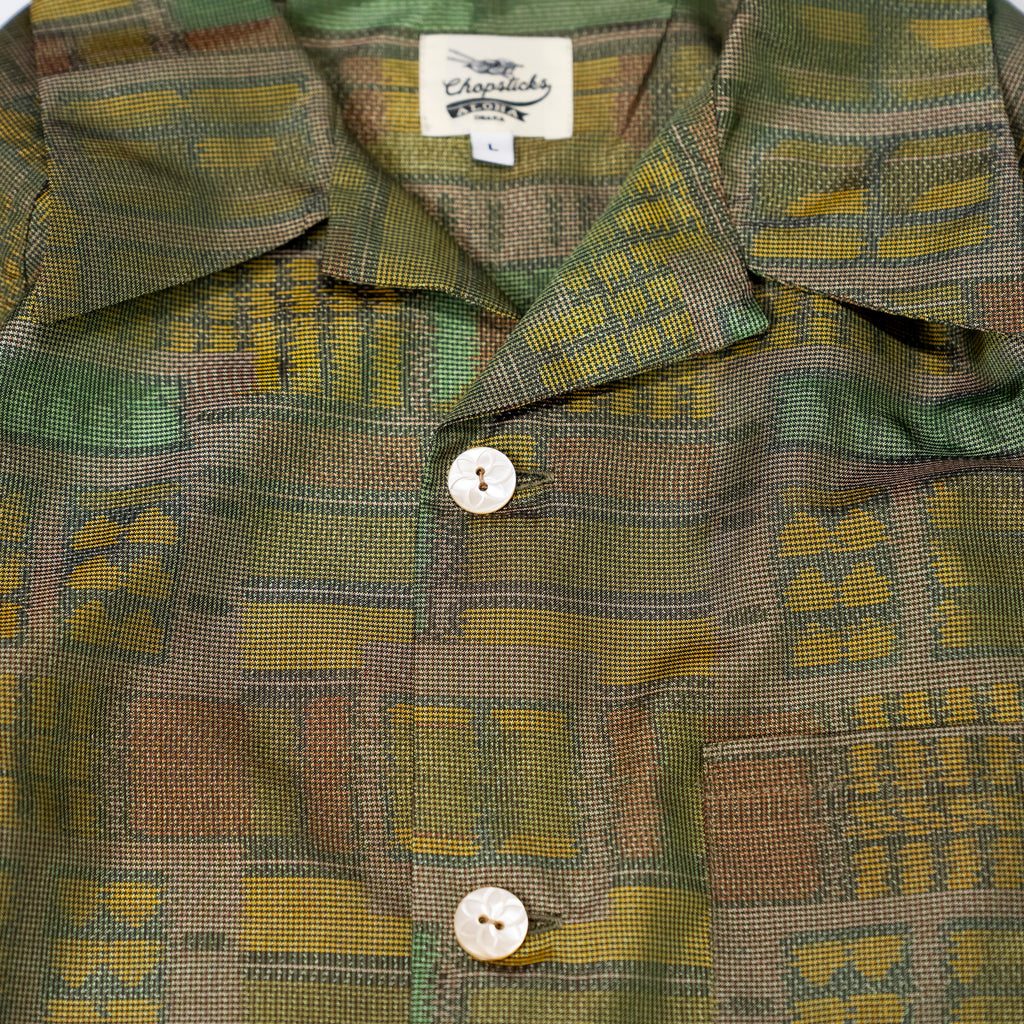 Kimono Aloha Shirt, Oshima Tsumugi, Size Unknown, CA116 (No Image)