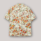 Red Flowers Short Sleeve Aloha Shirt M CA33