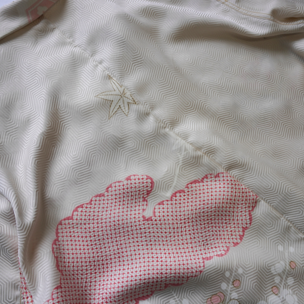 Kimono Aloha Shirt, Silk, Size L, CA89