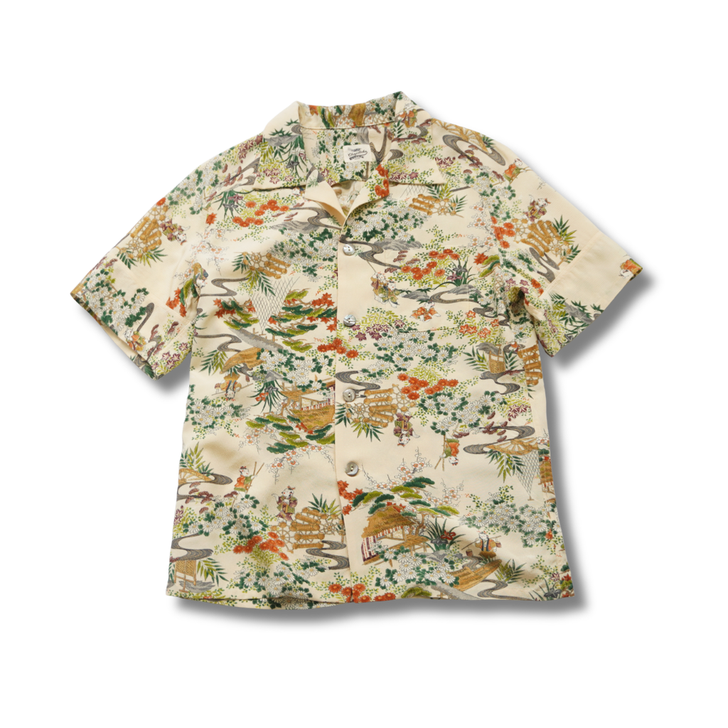 Kimono Aloha Shirt, Silk, Size L, CA110