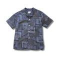 Kimono Aloha Shirt, Oshima Tsumugi, Size L, CA111