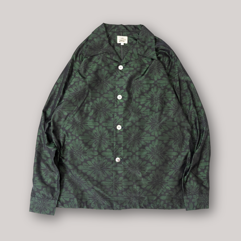 Kimono Aloha Shirt, Oshima Tsumugi, Size Unknown, CA116 (No Image)