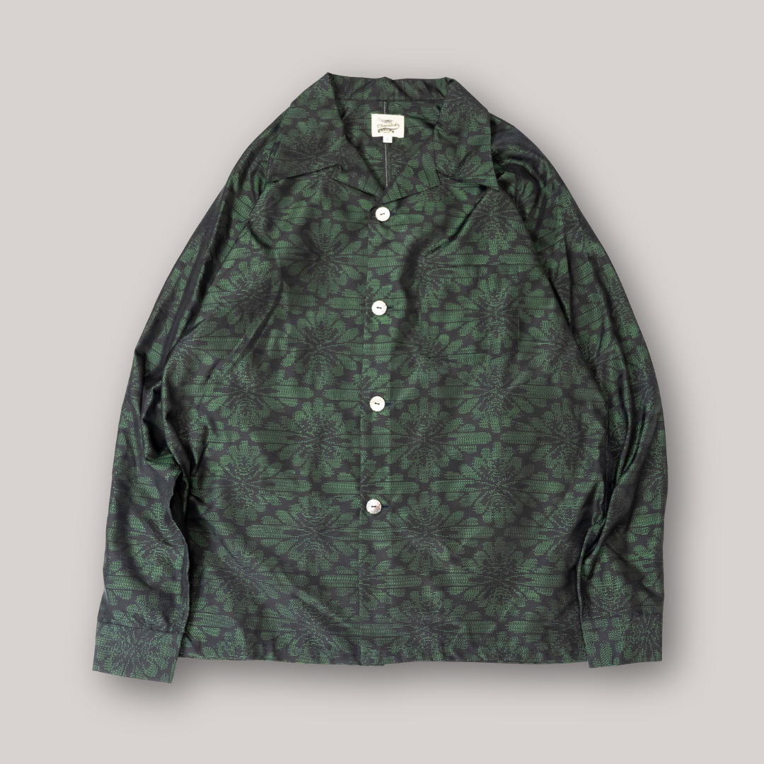 Kimono Aloha Shirt, Oshima Tsumugi, Size Unknown, CA116 (No Image)