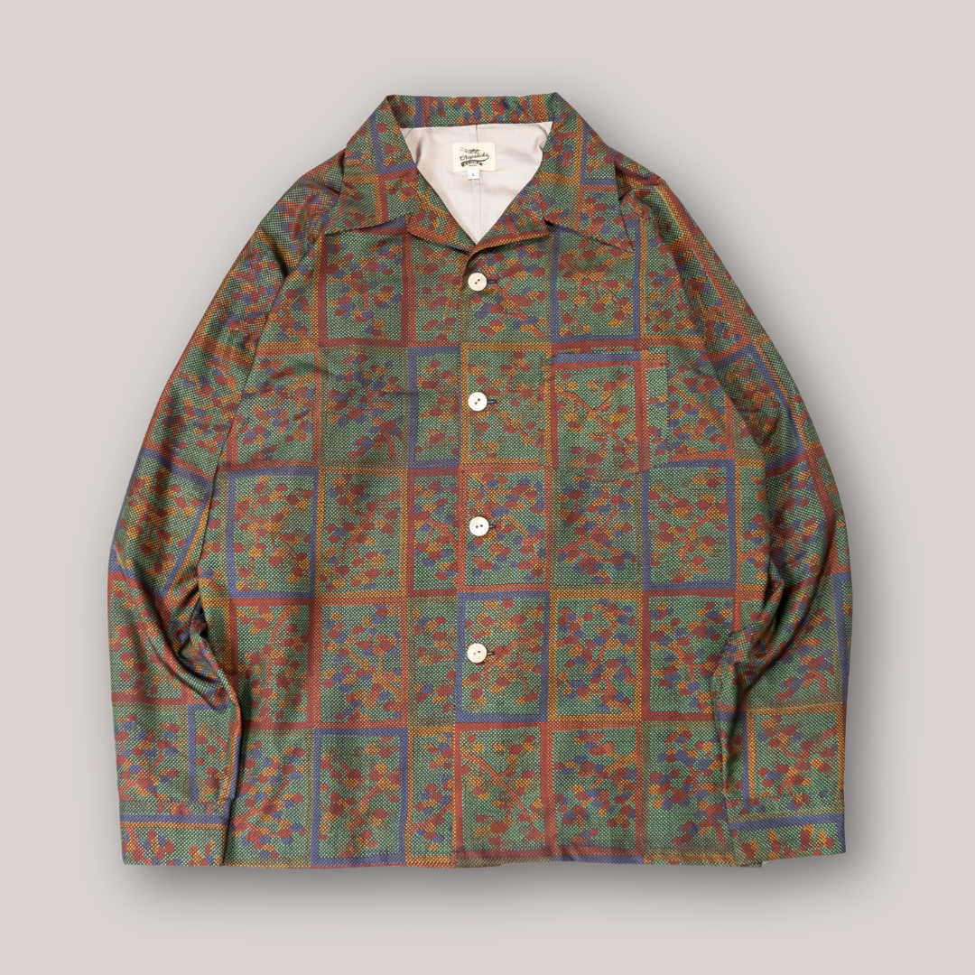 Kimono Aloha Shirt, Oshima Tsumugi, Size Unknown, CA116 (No Image)