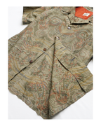 Kimono Aloha Shirt, Oshima Tsumugi Silk, Size L, CA78