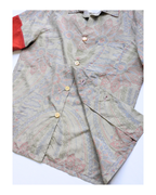 Kimono Aloha Shirt, Oshima Tsumugi Silk, Size L, CA83