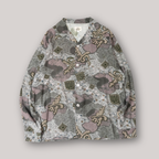 Kimono Aloha Shirt, Oshima Tsumugi, Size Unknown, CA116 (No Image)