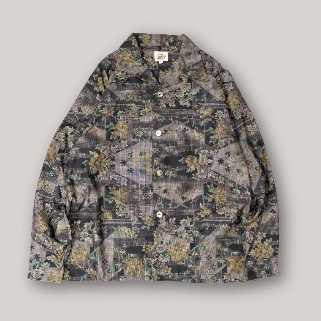 Kimono Aloha Shirt, Oshima Tsumugi, Size Unknown, CA116 (No Image)