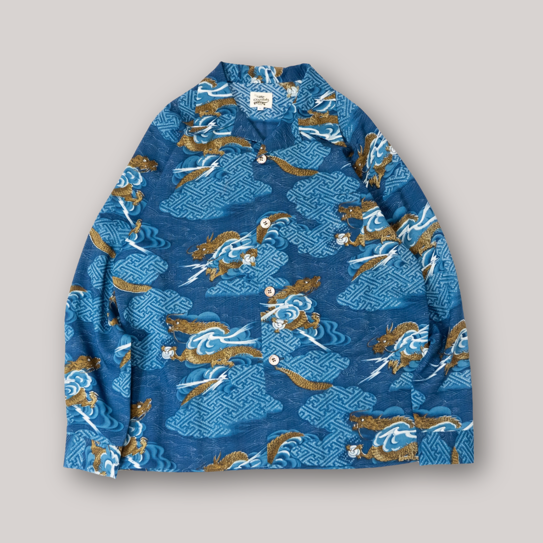 Kimono Aloha Shirt, Oshima Tsumugi, Size Unknown, CA116 (No Image)