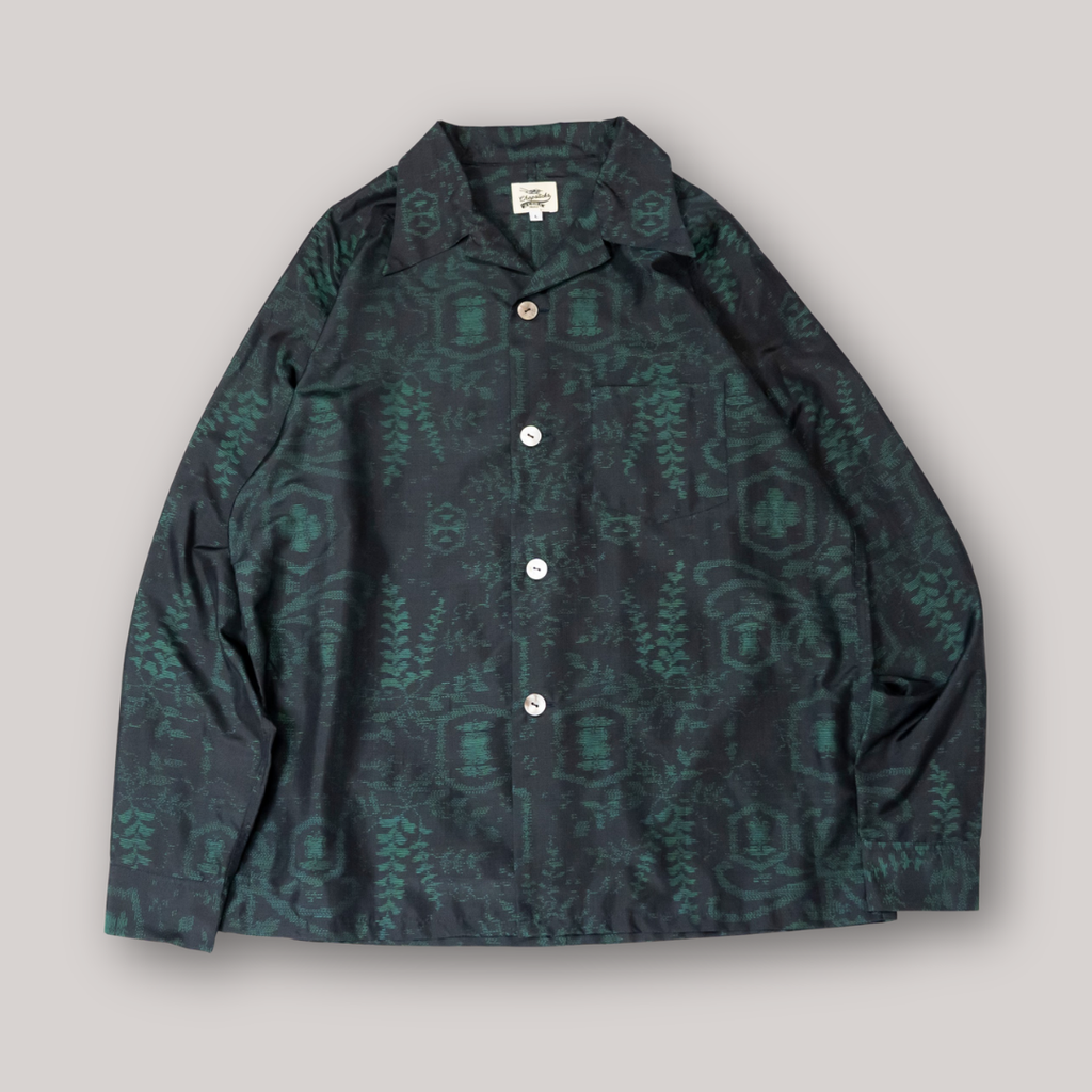 Kimono Aloha Shirt, Oshima Tsumugi, Size Unknown, CA116 (No Image)