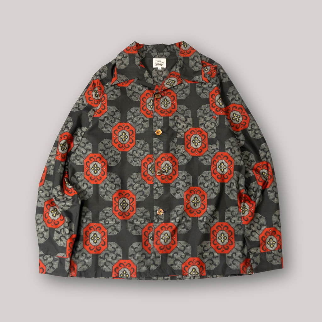 Kimono Aloha Shirt, Oshima Tsumugi, Size Unknown, CA116 (No Image)