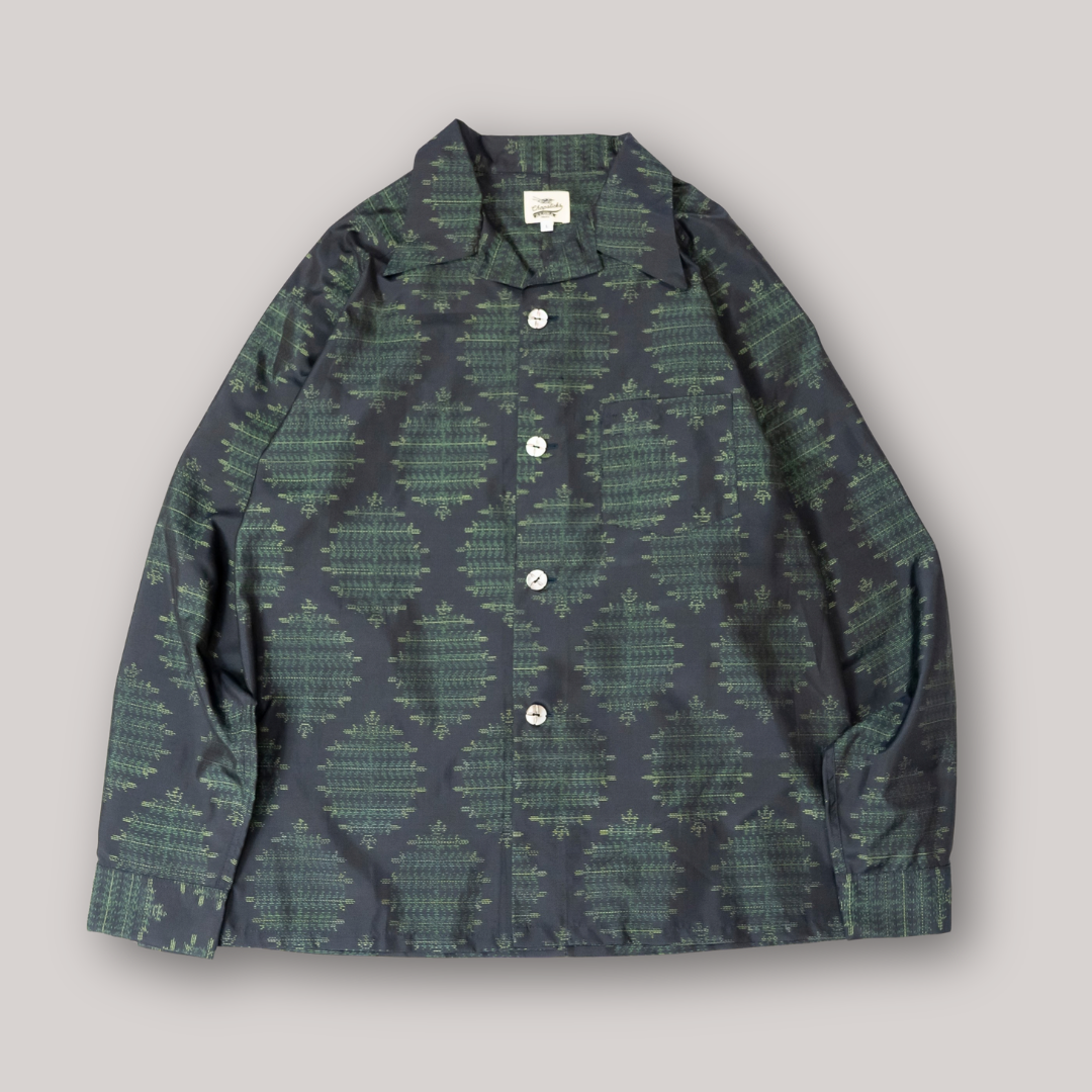 Kimono Aloha Shirt, Oshima Tsumugi, Size Unknown, CA116 (No Image)