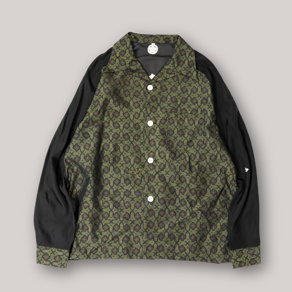 Kimono Aloha Shirt, Oshima Tsumugi, Size Unknown, CA116 (No Image)