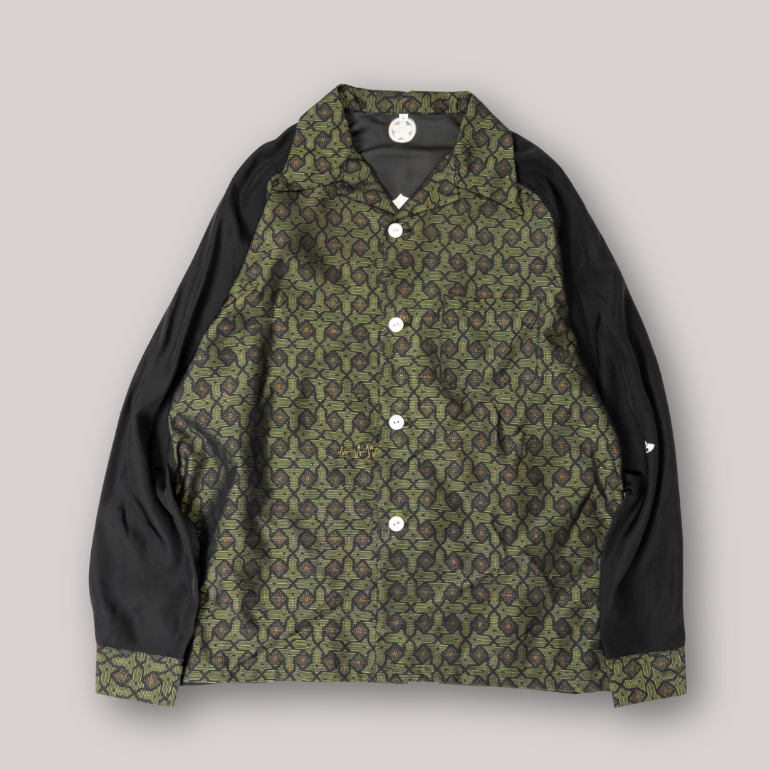 Kimono Aloha Shirt, Oshima Tsumugi, Size Unknown, CA116 (No Image)