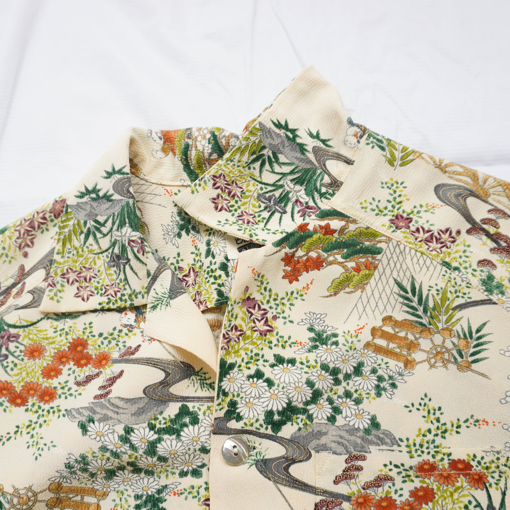 Kimono Aloha Shirt, Silk, Size L, CA110