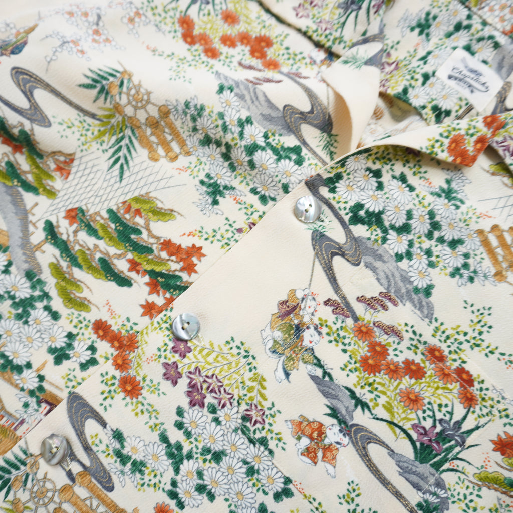 Kimono Aloha Shirt, Silk, Size L, CA110