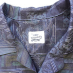 Kimono Aloha Shirt, Oshima Tsumugi, Size L, CA111