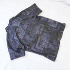 Kimono Aloha Shirt, Oshima Tsumugi, Size L, CA111