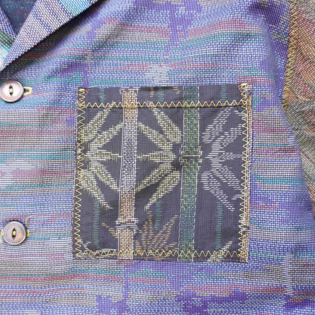 Kimono Aloha Shirt, Oshima Tsumugi, Size L, CA85