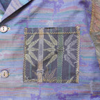 Kimono Aloha Shirt, Oshima Tsumugi, Size L, CA85