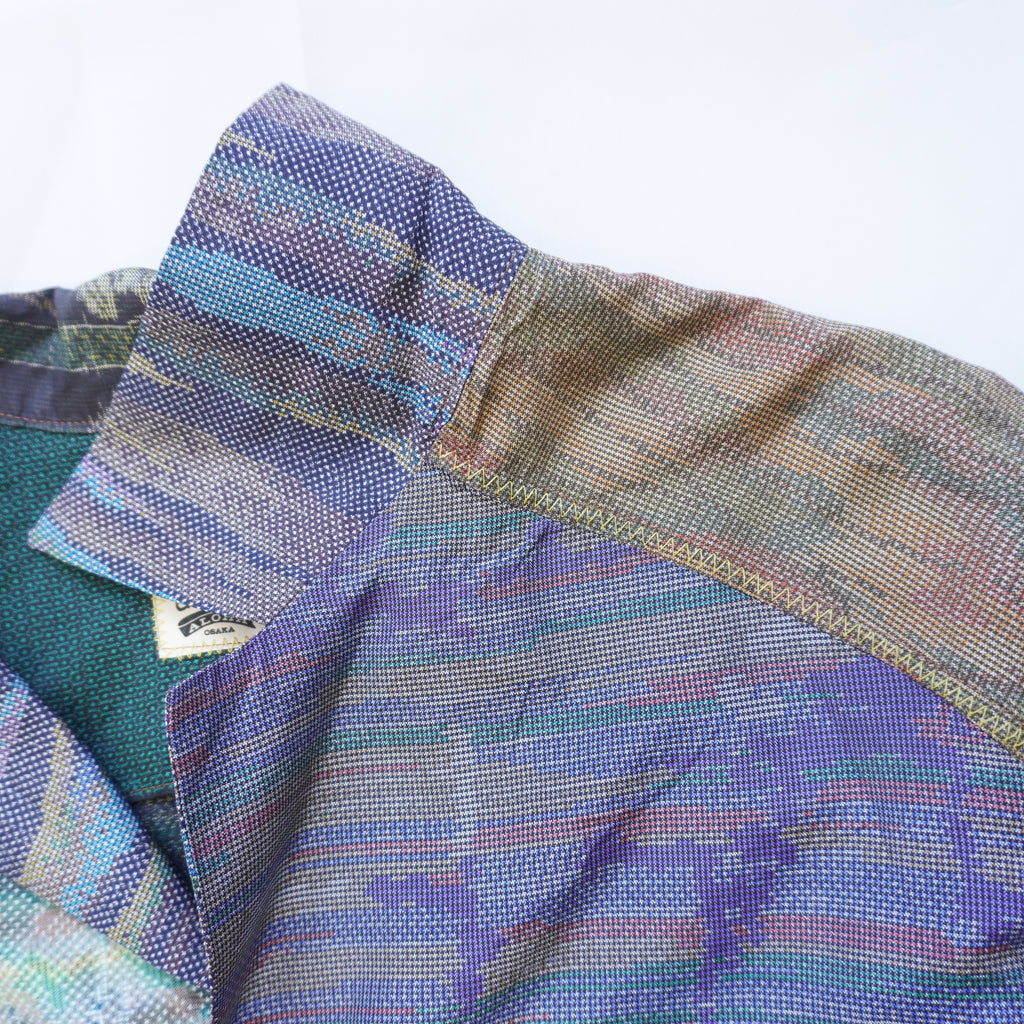 Kimono Aloha Shirt, Oshima Tsumugi, Size L, CA85