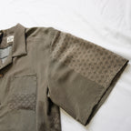 Kimono Aloha Shirt, Oshima Tsumugi Silk, Size L, CA83