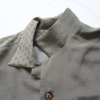 Kimono Aloha Shirt, Oshima Tsumugi Silk, Size L, CA83