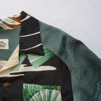 Kimono Aloha Shirt, Baby Garment, Hawk Embroidery, Size L, CA93