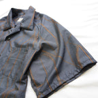 Kimono Aloha Shirt, Oshima Tsumugi Silk, Size L, CA83