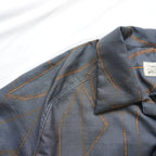Kimono Aloha Shirt, Oshima Tsumugi Silk, Size L, CA83