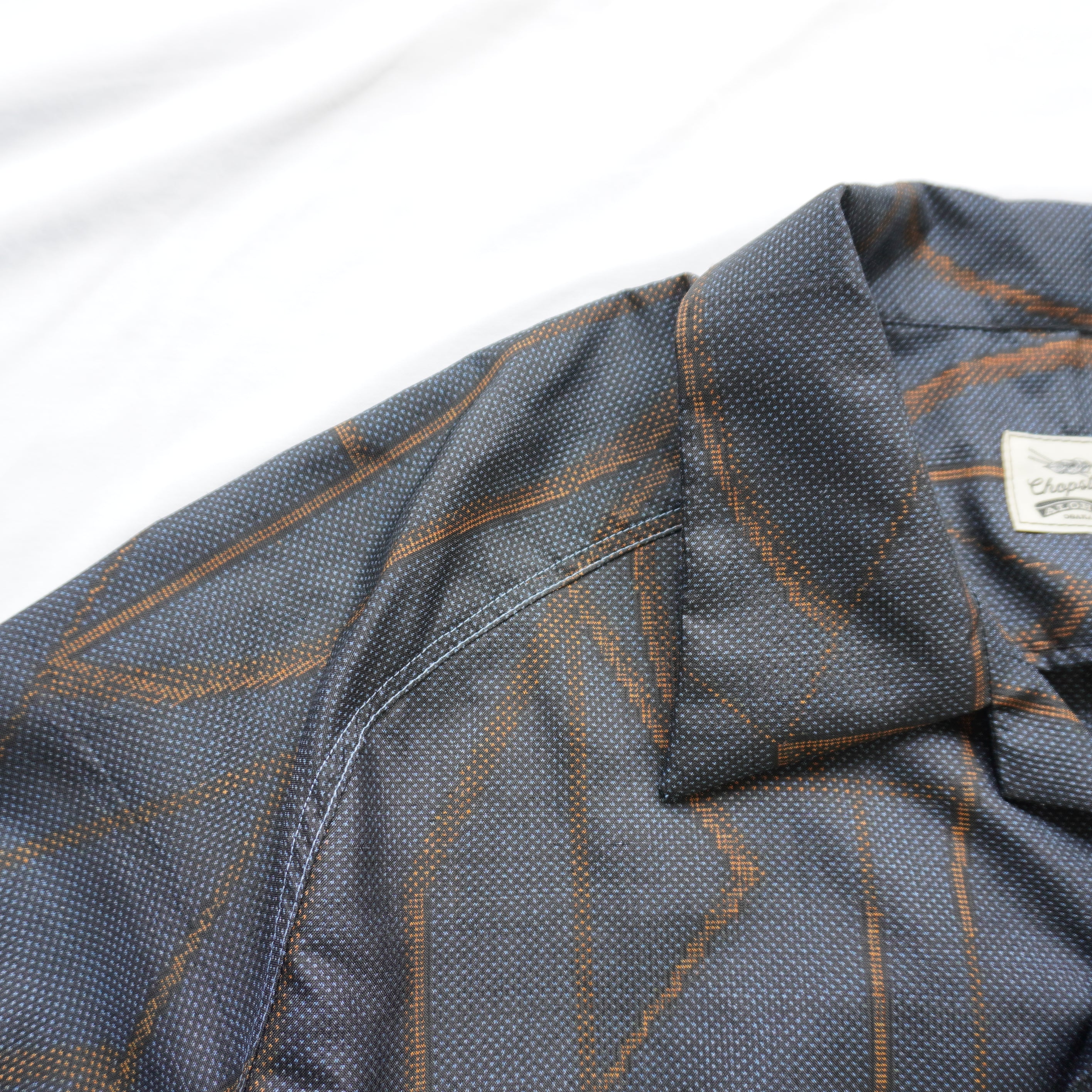 Kimono Aloha Shirt, Oshima Tsumugi Silk, Size L, CA83