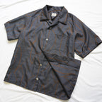 Kimono Aloha Shirt, Oshima Tsumugi Silk, Size L, CA83