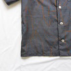 Kimono Aloha Shirt, Oshima Tsumugi Silk, Size L, CA83