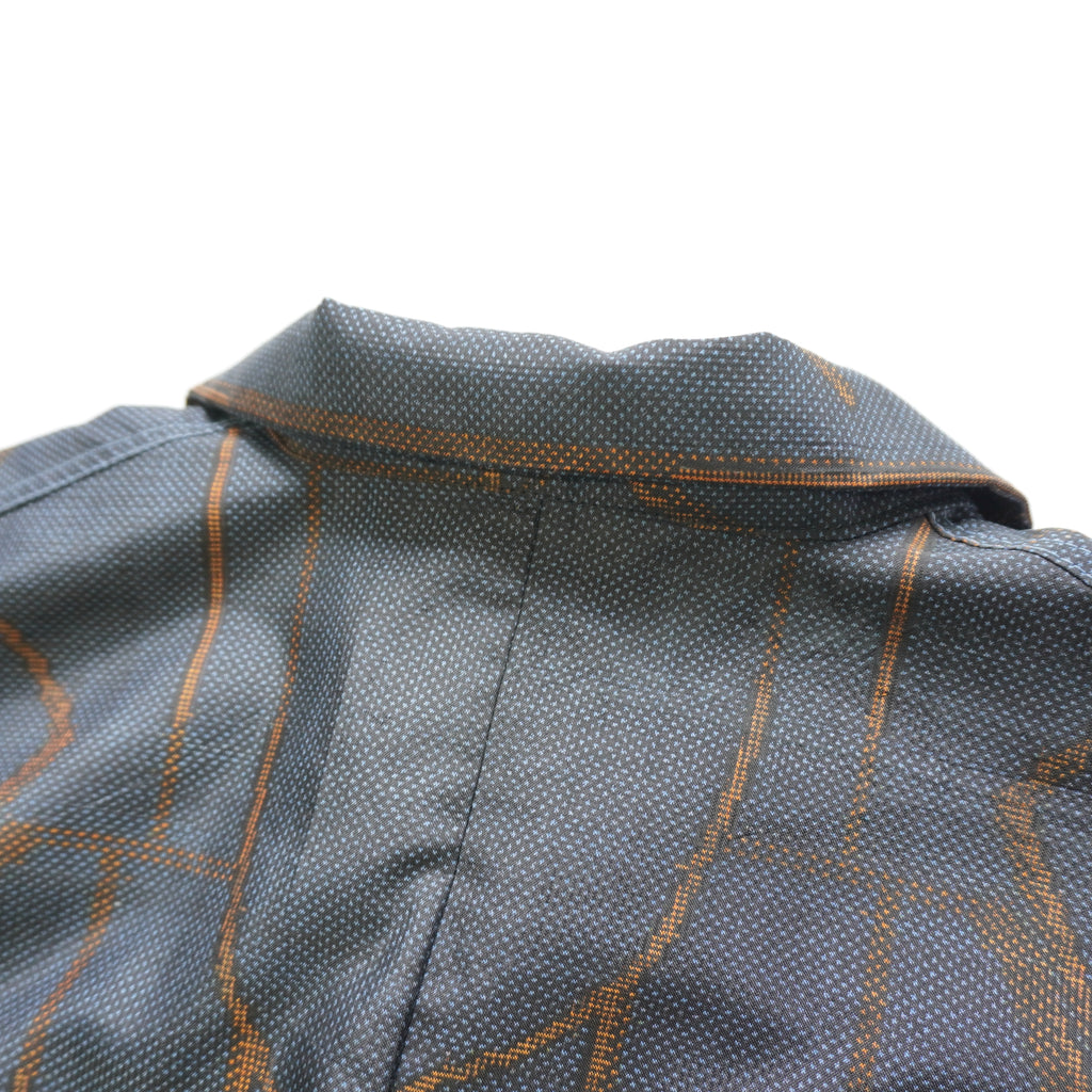Kimono Aloha Shirt, Oshima Tsumugi Silk, Size L, CA83
