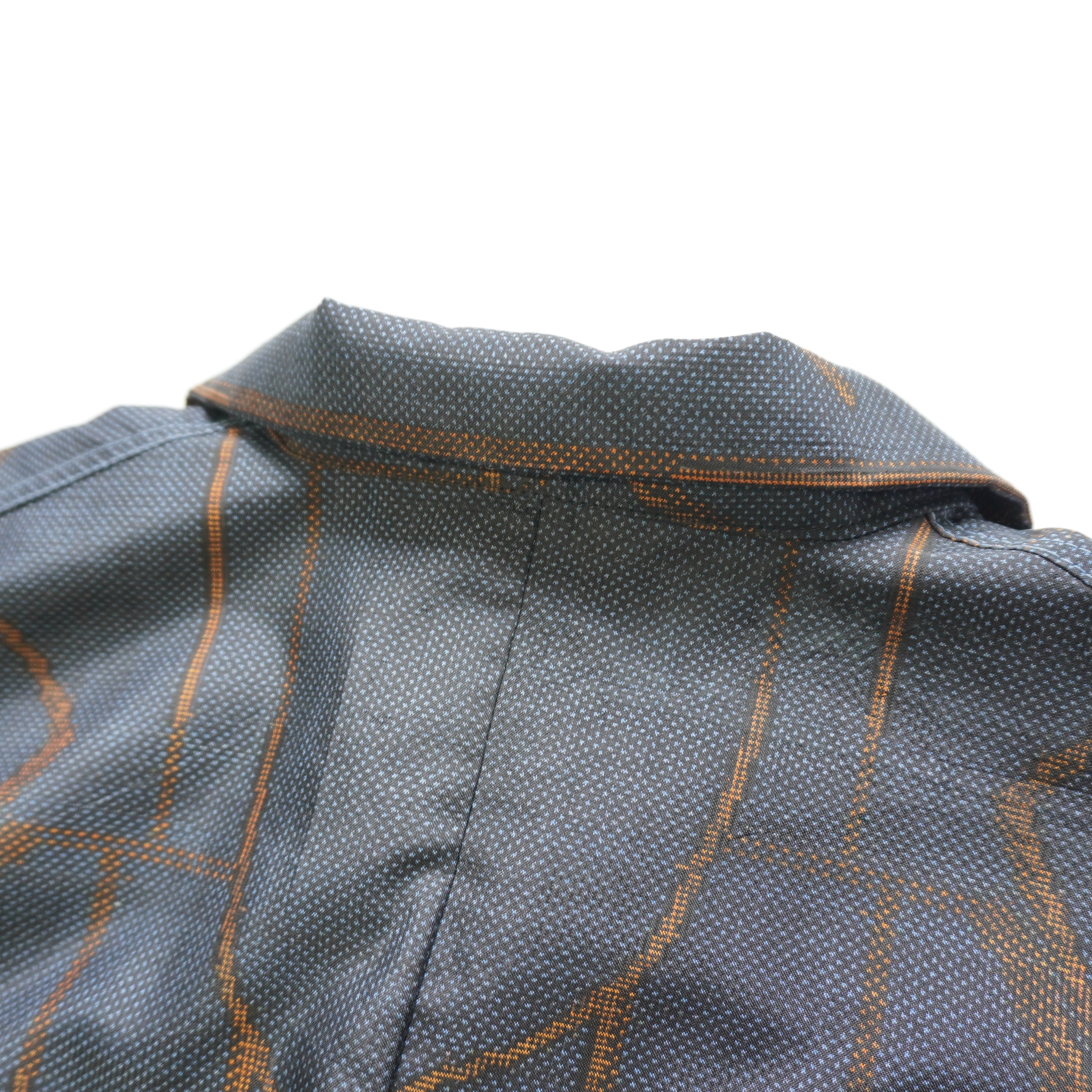 Kimono Aloha Shirt, Oshima Tsumugi Silk, Size L, CA83