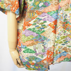 季節の花々　半袖アロハシャツ　M　CA17