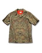 Kimono Aloha Shirt, Oshima Tsumugi Silk, Size L, CA78