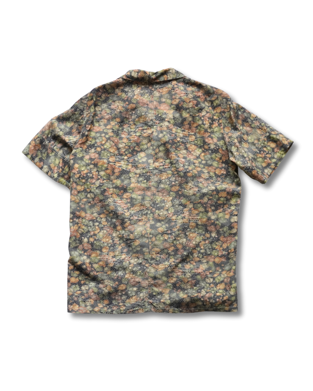 Shark Small Pattern Short Sleeve Aloha Shirt L CA81