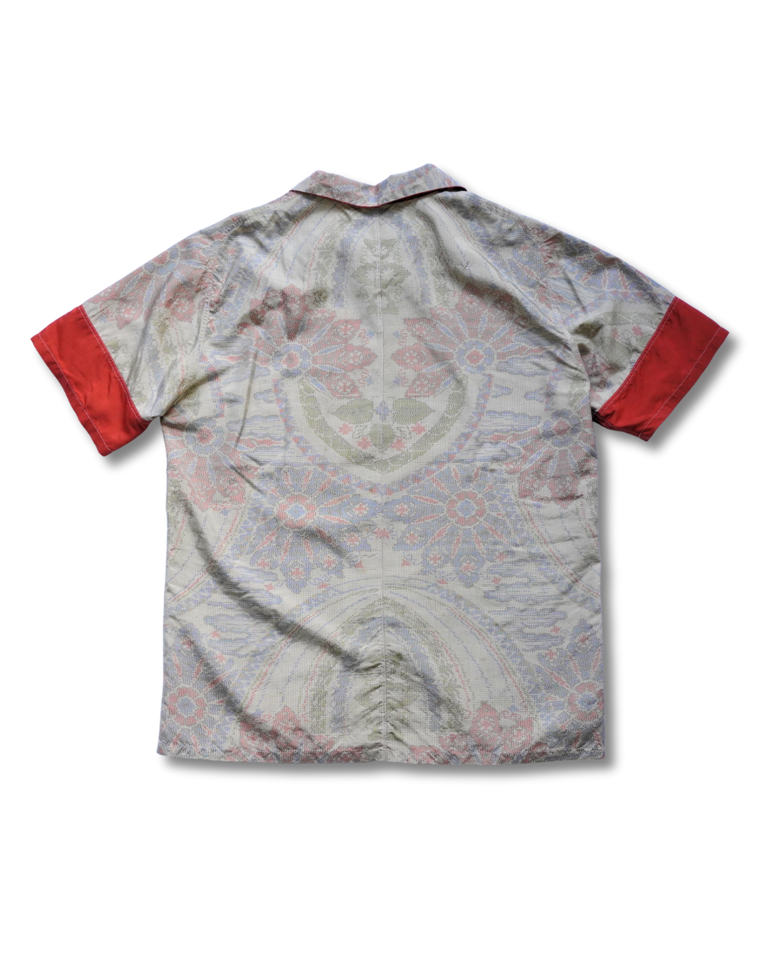 Kimono Aloha Shirt, Oshima Tsumugi Silk, Size L, CA83