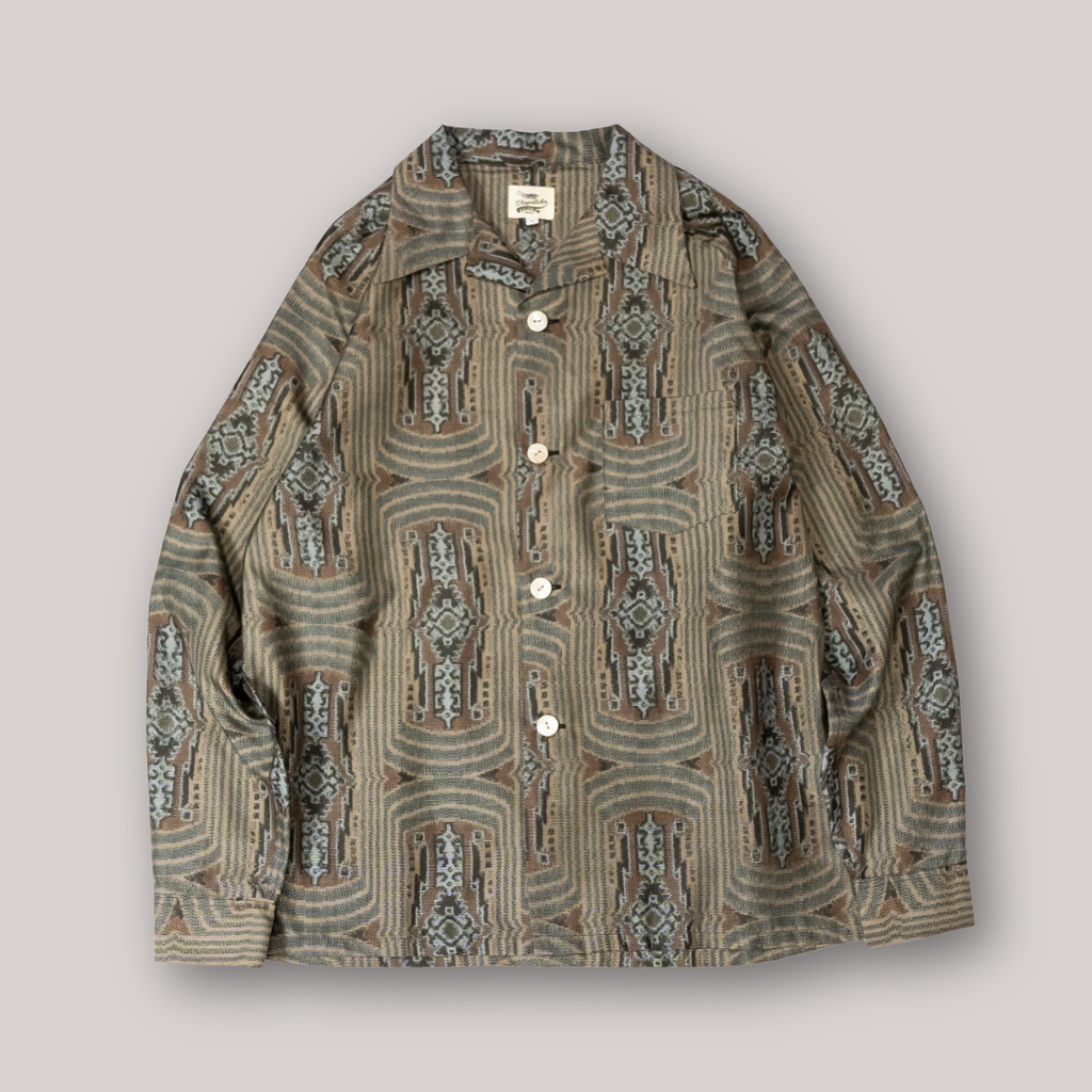 Kimono Aloha Shirt, Oshima Tsumugi, Size Unknown, CA116 (No Image)